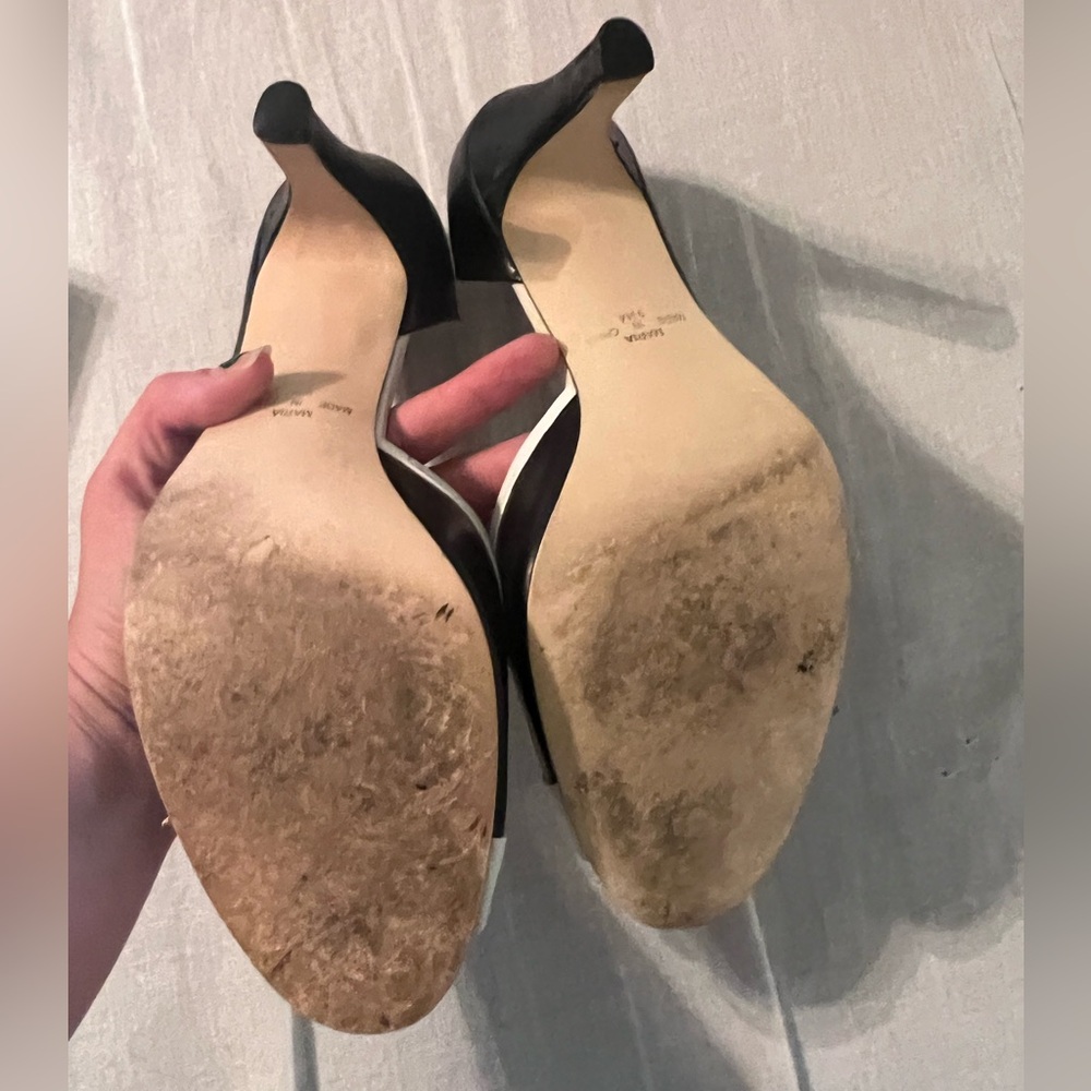 Vintage Carriage Court Maria Black and White High Heels - Picture 7 of 13
